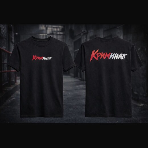 T-Shirt Front & Back · Schwarz